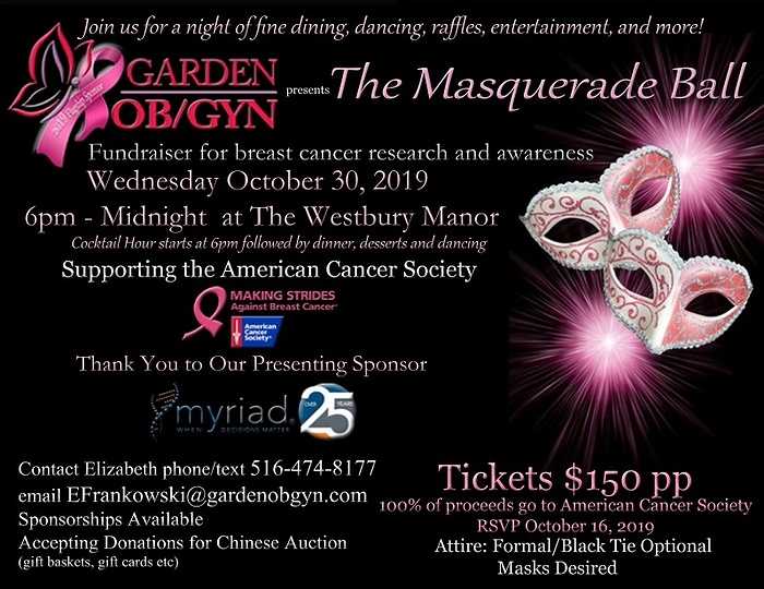 Garden Ob Gyn 2nd Annual Breast Cancer Fundraiser Gala
